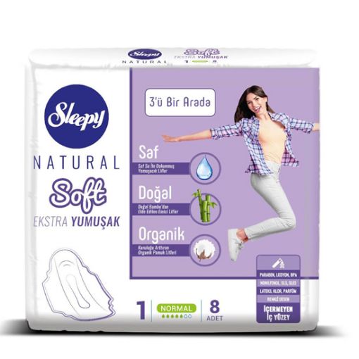 SLEEPY PED NATURAL EXTRA İNCE NORMAL 8 Lİ. ürün görseli