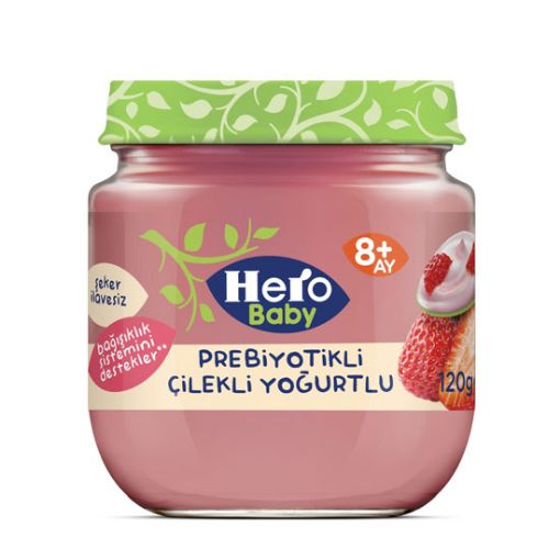 HERO 120 GR KVN PREBİYOTİKLİ ÇİLEKLİ YOĞURTLU. ürün görseli