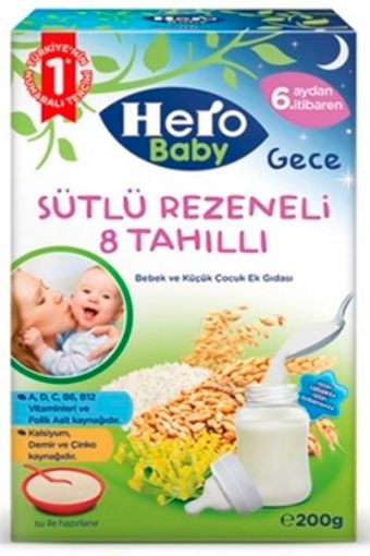 HERO BABY 200 GR SÜTLÜ 8 TAHIL.REZENELİ 5991-07. ürün görseli