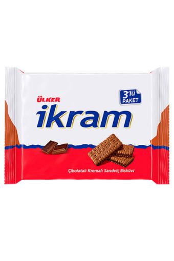 ÜLKER İKRAM 252 GR ÇİKOLATALI 3 LÜ PK 1077-01. ürün görseli