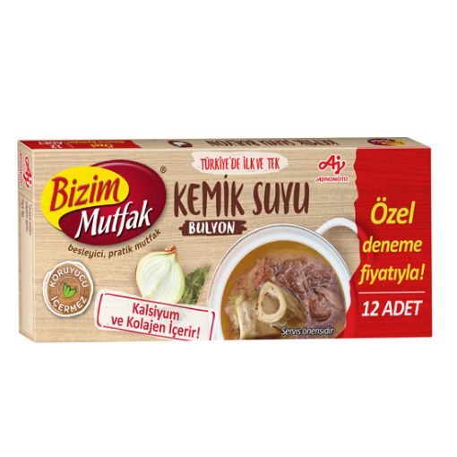 BİZİM KEMİK SUYU BULYON 12 Lİ 120 GR 6467-09. ürün görseli