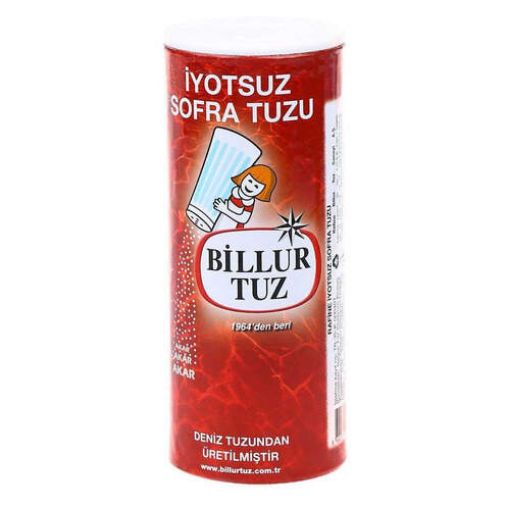 BİLLUR KRT TUZLUKLU 250 GR İYOTSUZ SOFRA TUZU. ürün görseli