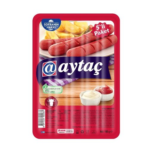 AYTAÇ DANA SOSİS 190 GR 5 Lİ. ürün görseli