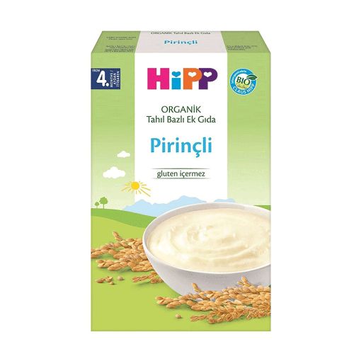 HİPP ORGANİK 200 GR PİRİNÇLİ TAHIL BAZLI EK GIDA. ürün görseli