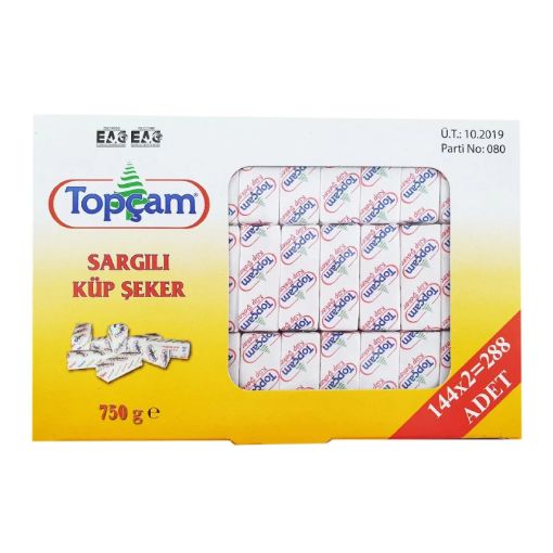 TOPÇAM KÜP ŞEKER İKİLİ SARGILI 750 GR. ürün görseli