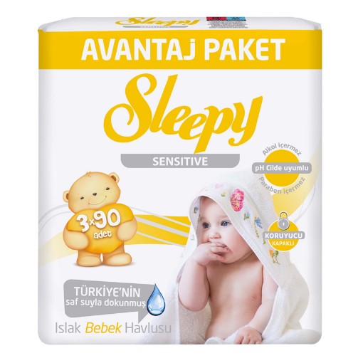 SLEEPY ISLAK HAVLU 3X90 LI SENSİTİVE. ürün görseli