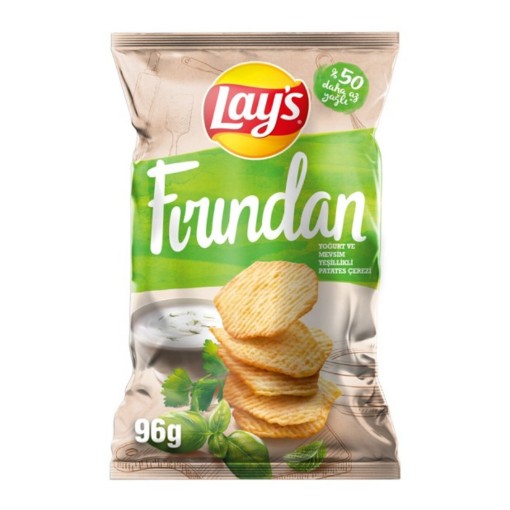 LAYS FIRINDAN YOĞURT&MEVS.YEŞ. 110GR SÜPER. ürün görseli