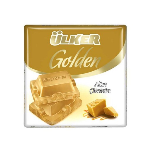 ÜLKER KARE ÇİKOLATA 60 GR GOLDEN KARAMELİZE. ürün görseli