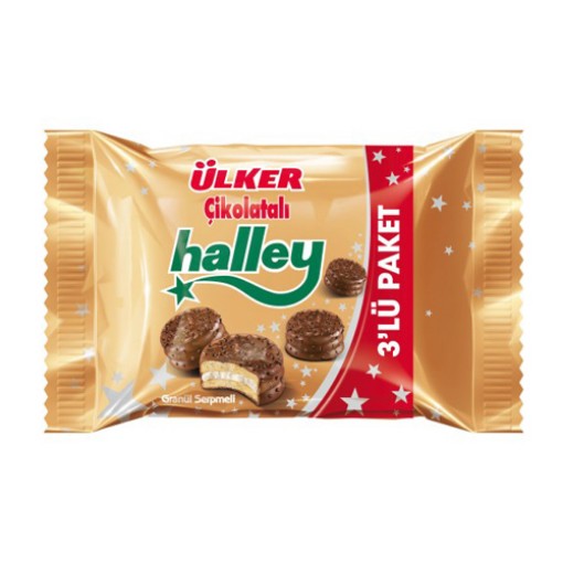 ÜLKER HALLEY MİNİ GRANÜLLÜ 3'LÜ 198 GR 1872-07. ürün görseli